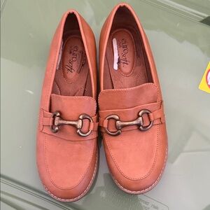 Aerosoles Women's Tan Loafers with Buckle Detail